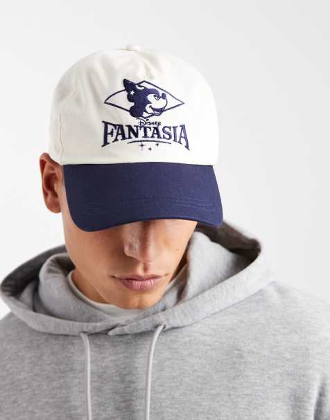 ASOS DESIGN - Cappellino color blu ed écru con grafica Disney Fantasia con Topolino - view 1
