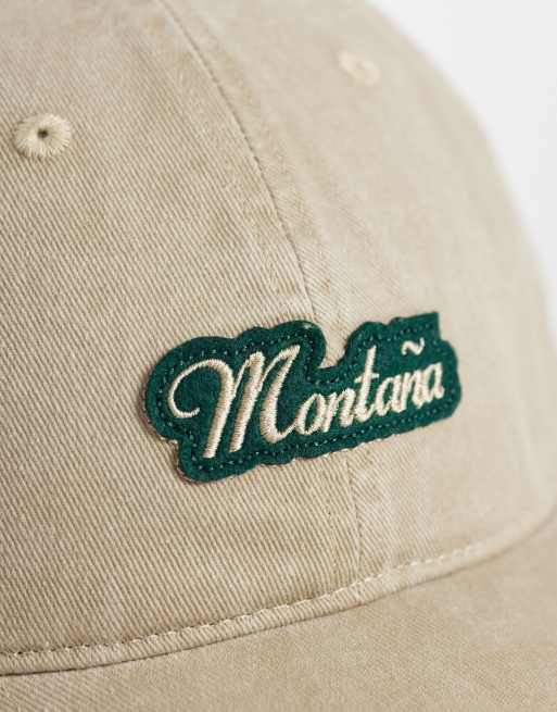 ASOS DESIGN - Cappellino color pietra con ricamo "Montana", 2 di 3