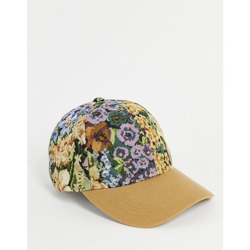 DESIGN - Cappellino con visiera e motivo a fiori stile tappezzeria