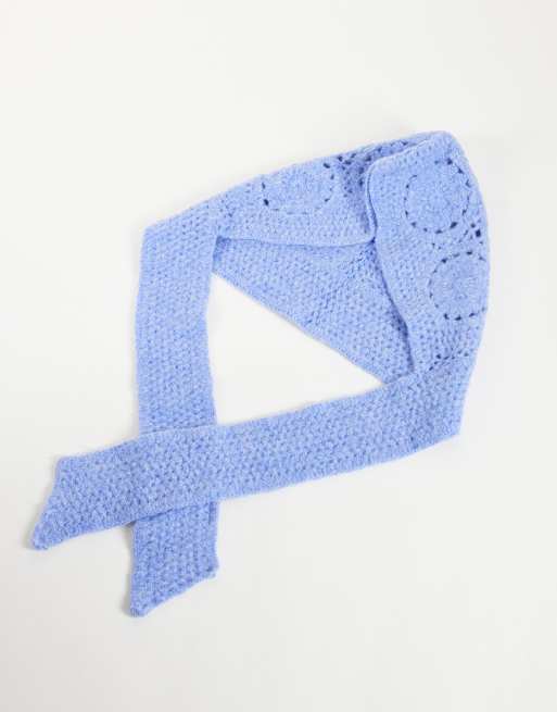 ASOS DESIGN cappellino lavorato all'uncinetto a mano blu, 3 di 3