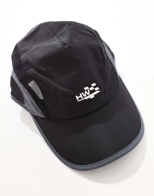ASOS DESIGN - Cappellino tecnico nero con dettaglio catarinfrangente