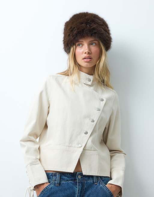 ASOS DESIGN cappello colbacco in pelliccia sintetica color cioccolato, 3 di 4