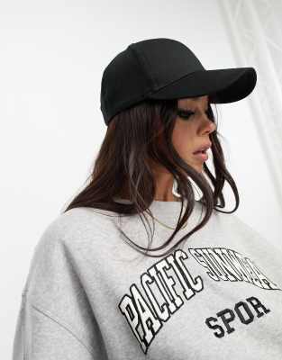 ASOS DESIGN - Cappello con visiera tinta unita nero vestibilità migliorata - view 1