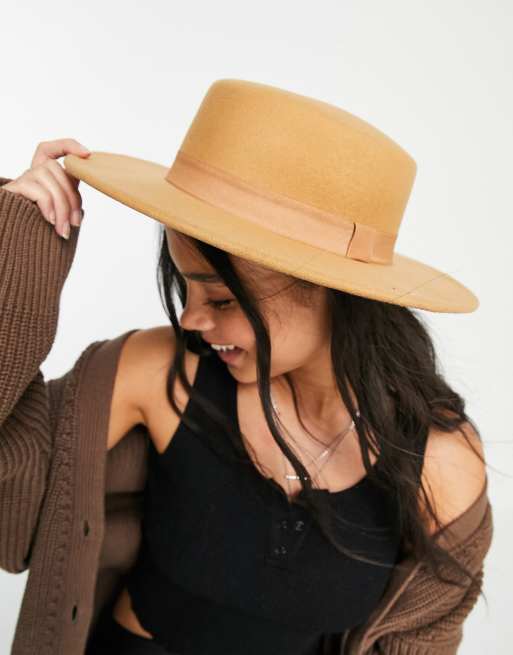 ASOS DESIGN - Cappello da barca strutturato color cammello con regolatore della misura, 4 di 4