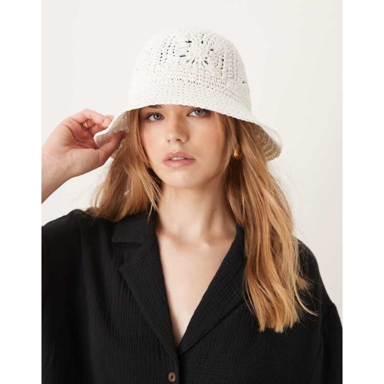 Capello Donna Estivo Cappello Pescatora In Paglia Finta Leggero