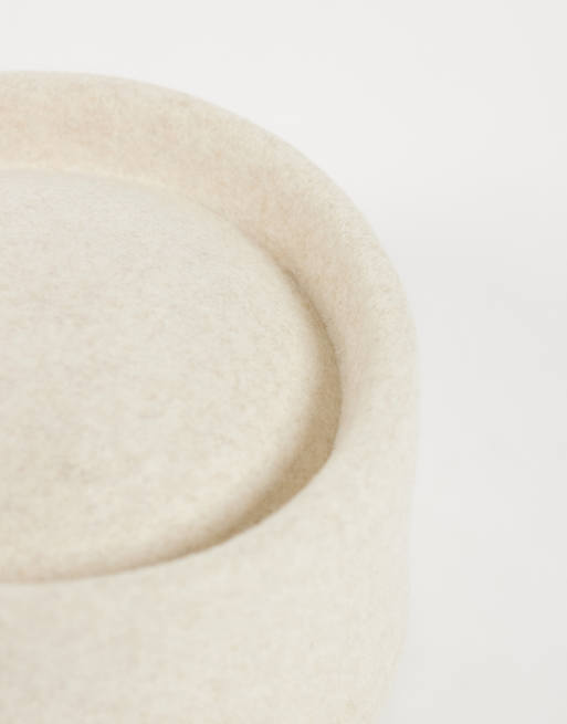 ASOS DESIGN cappello pillbox bianco sporco, 2 di 3