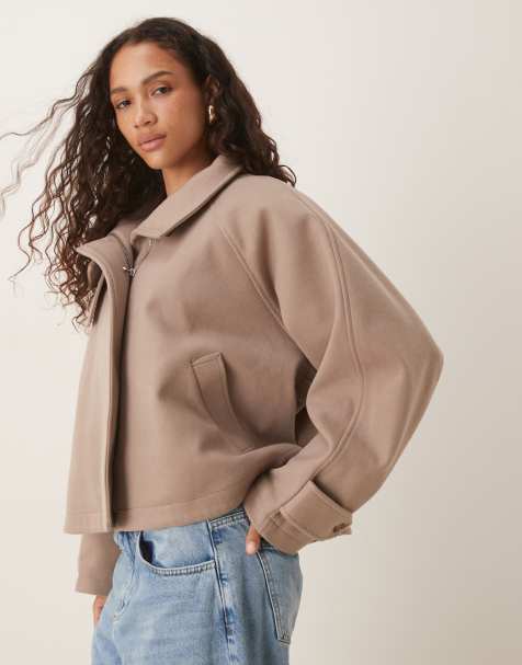 ASOS DESIGN - Cappotto corto elegante color fungo - view 1