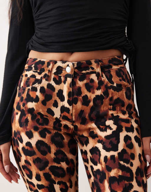 ASOS DESIGN - Capri-jeans med leopardprint, 3 af 5