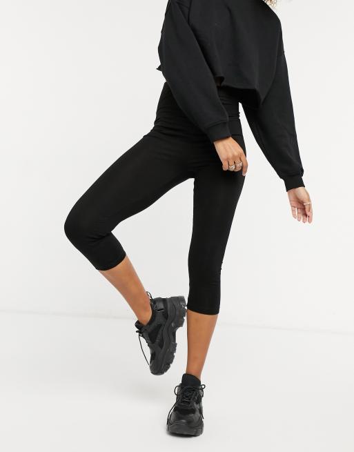 ASOS DESIGN capri legging in black