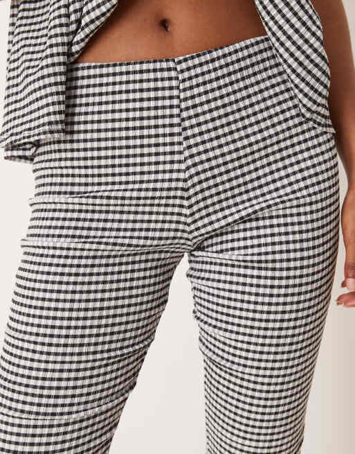 ASOS DESIGN - Capri-leggings med monokrome gingham-tern - Del af sæt, 4 af 5