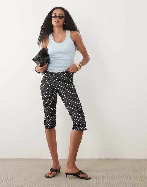 ASOS DESIGN capri leggings med monoprikket print - view 1