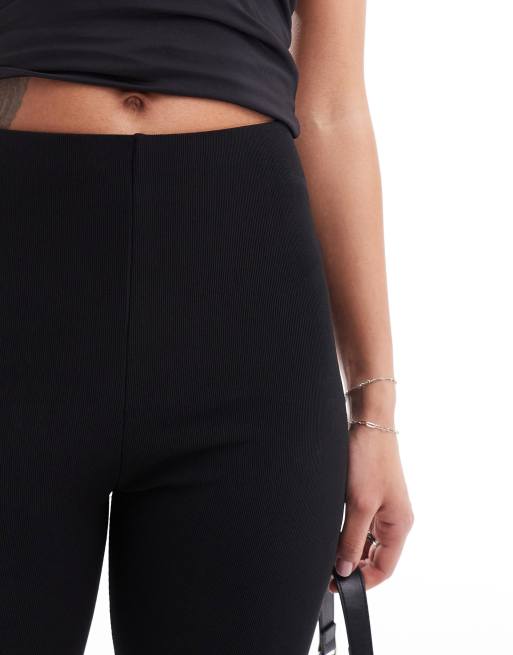 Wide Waistband Rib-knit Capri Leggings  Capri leggings, Wide waistband,  Capri