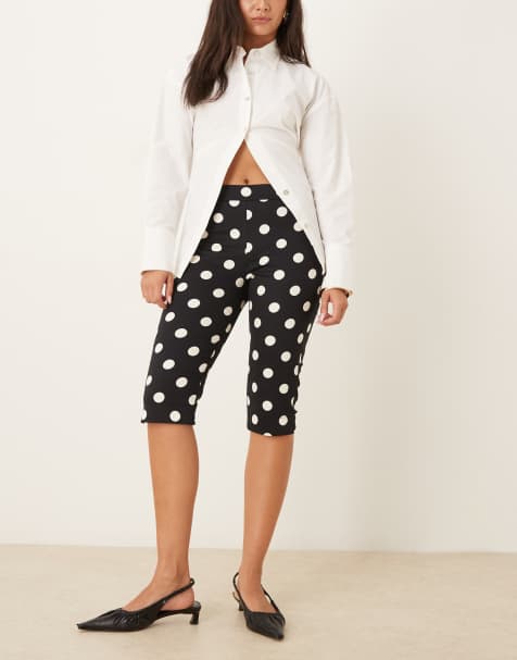 ASOS DESIGN capri pants in polka dot - view 1