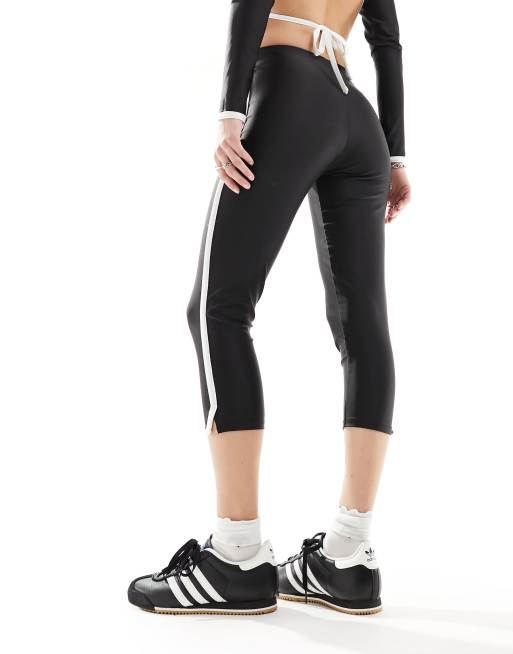 ASOS DESIGN capri pants with contrast tipping in black - part of a set, 2 of 5