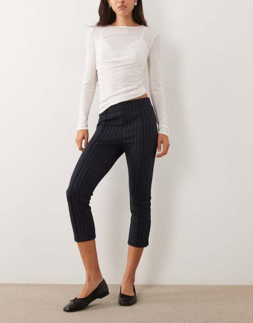 ASOS DESIGN capribroek met krijtstreep, 4 van 5