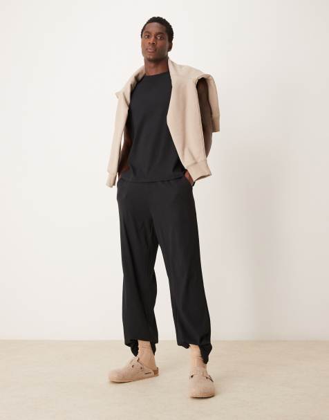 ASOS DESIGN - Capsule Collection - Completo da casa con pantaloni e top senza maniche oversize nero - view 1