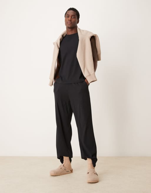 ASOS DESIGN - Capsule Collection - Oversized loungeset met tanktop en broek in zwart 