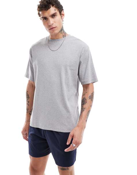 ASOS DESIGN capsule collection relaxed rib t-shirt in light grey - view 1