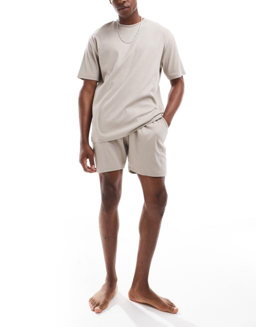 ASOS DESIGN capsule collection rib relaxed fit t-shirt in stone, 4 of 4