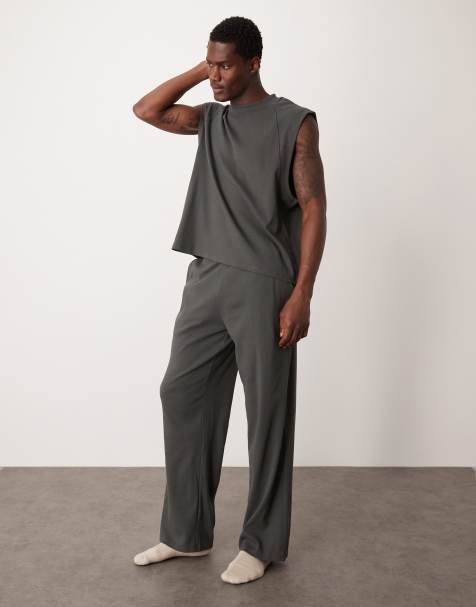 ASOS DESIGN - Capsule - Ensemble débardeur oversize et pantalon confort - Gris foncé - view 1
