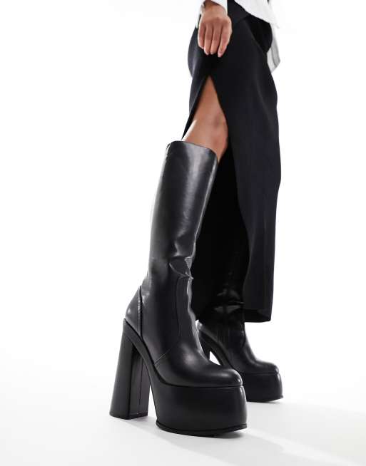 Black platform 2024 boots asos