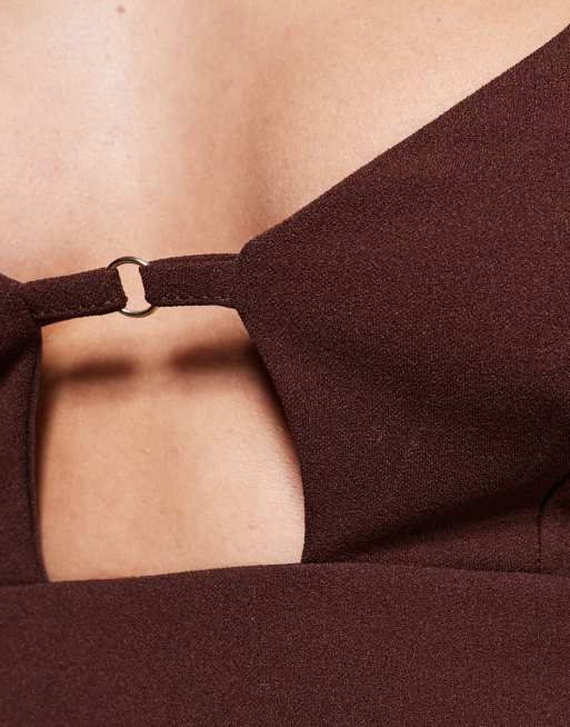 ASOS DESIGN - Caraco avec bonnets préformés - Chocolat, 3 de 4