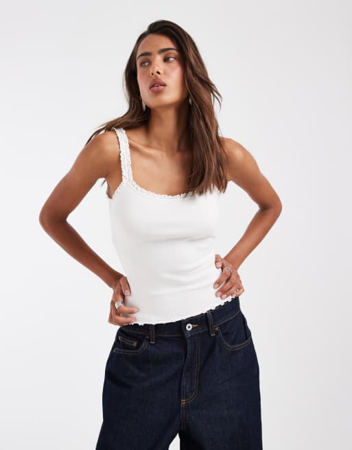 ASOS DESIGN - Caraco avec bordures ornementées - Crème, 2 de 4