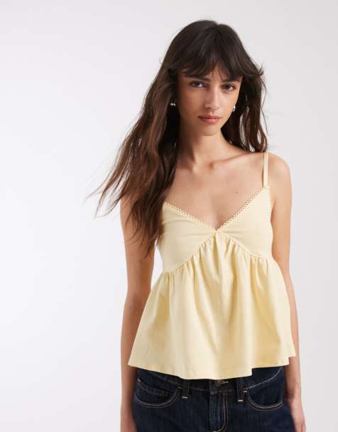 ASOS DESIGN - Caraco babydoll à bordures travaillées - Babeurre - view 1