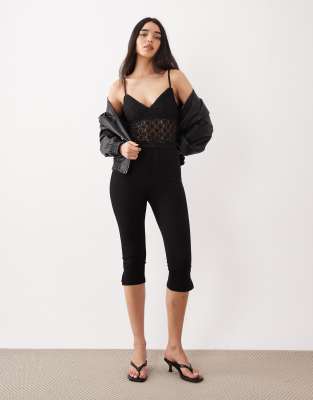 ASOS DESIGN - Caraco en dentelle - Noir