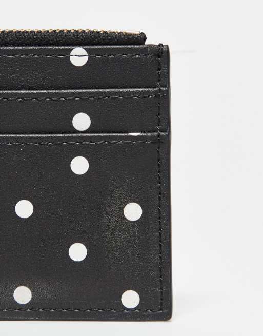 ASOS DESIGN card holder in black and white polka dots, 3 of 3