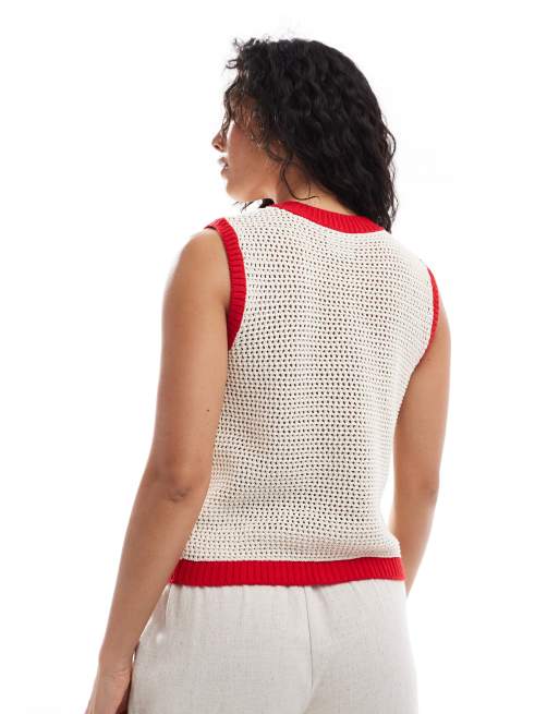 ASOS DESIGN - Cardigan all'uncinetto écru con granchio, 3 di 4