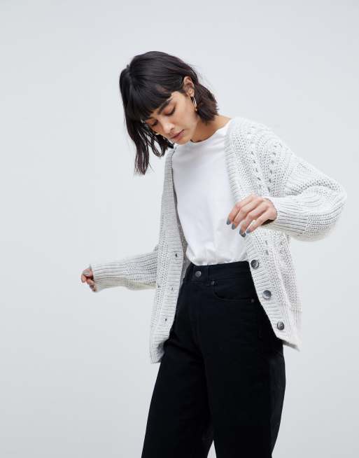 ASOS DESIGN - Cardigan coupe masculine côtelé