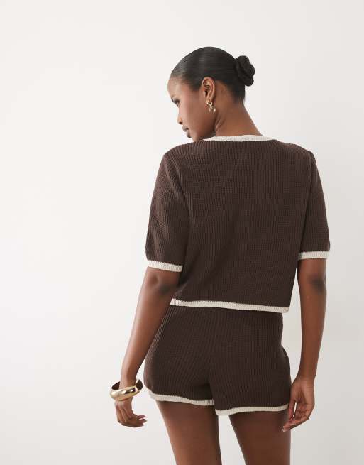 ASOS DESIGN - cárdigan de punto corto de conjunto en crudo, 4 de 4