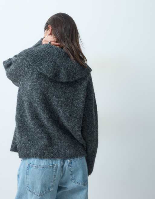 ASOS DESIGN - Cárdigan entallado con cuello en color carbón, 4 de 4