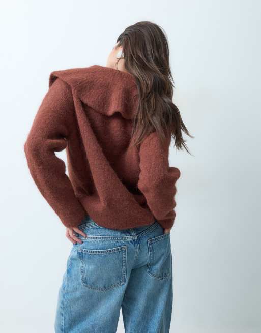 ASOS DESIGN - Cárdigan entallado con cuello en color toffee, 2 de 4