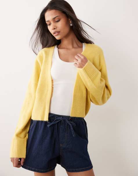 ASOS DESIGN - Cardigan fil-à-fil giallo - view 1