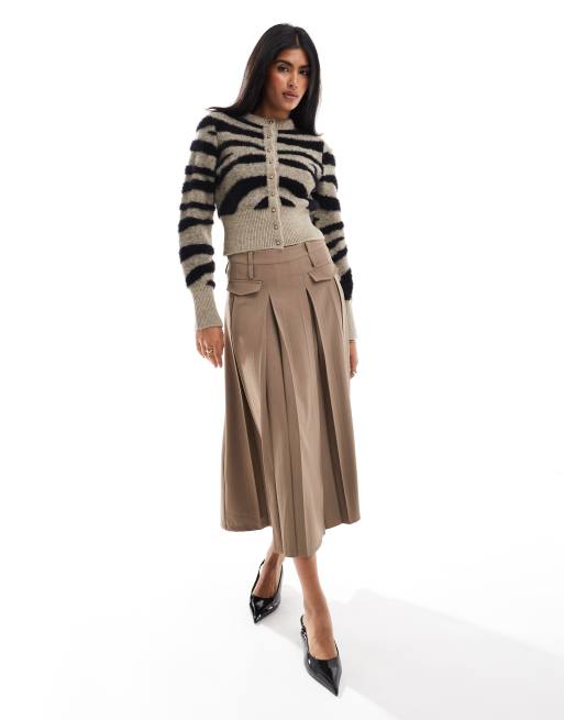 ASOS DESIGN - Cardigan girocollo con motivo animalier, 2 di 4