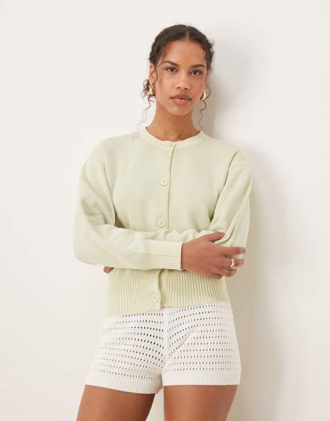 ASOS DESIGN - Cardigan girocollo salvia lavaggio acido - view 1