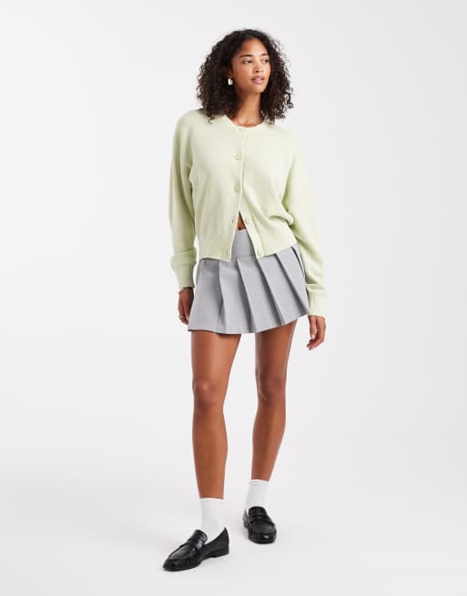 ASOS DESIGN - Cardigan girocollo salvia lavaggio acido, 4 di 4