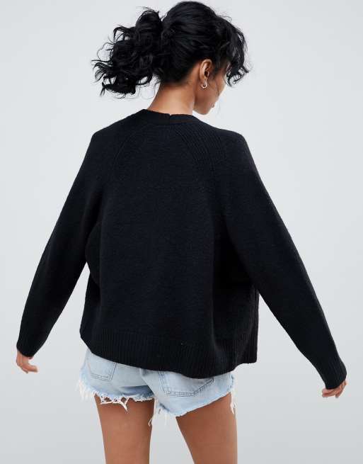 Asos design eco cardigan in fluffy yarn best sale