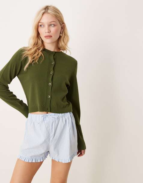 ASOS DESIGN - Cardigan in maglia oliva - view 1