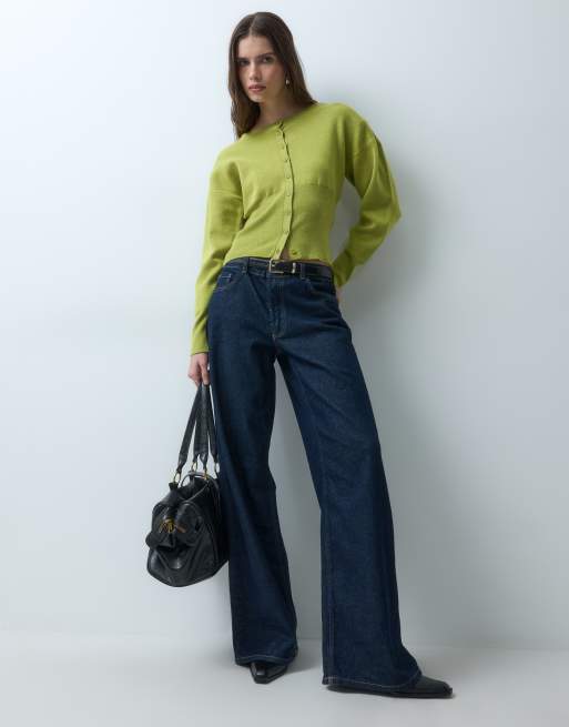 ASOS DESIGN cardigan in maglia verde oliva, 2 di 4