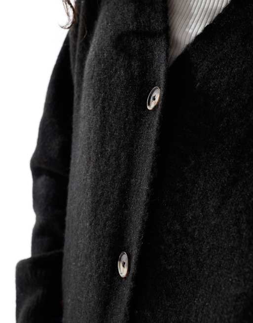 ASOS DESIGN - Cardigan lungo nero, 4 di 4