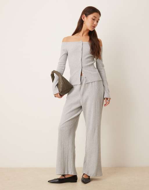 ASOS DESIGN - Cardigan ultra morbido a coste con scollo Bardot, 2 di 4