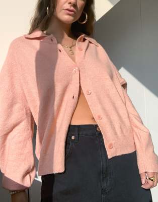 asos orange cardigan