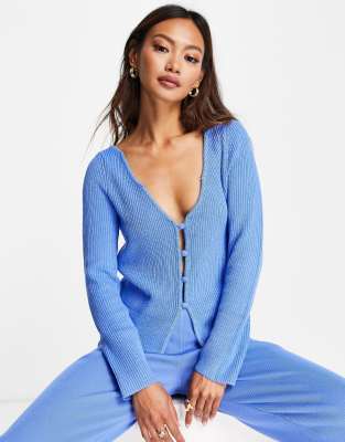 asos blue cardigan with letter a