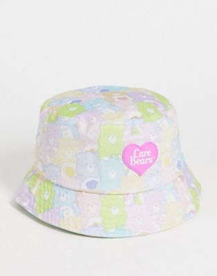 ASOS DESIGN Care Bears bucket hat in pastel colors