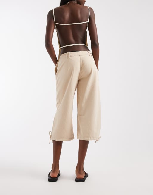 ASOS DESIGN – Cargo-Caprihose in Sand, 3 von 5