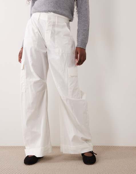 ASOS DESIGN cargo casual à revers blanc - view 1