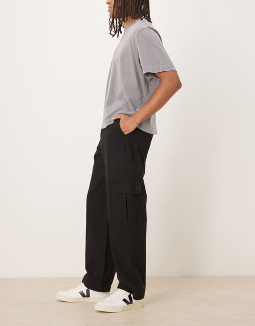 ASOS DESIGN cargo dritti neri, 2 di 5